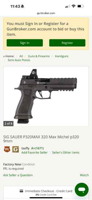 Sigp320 max wtt for jakl 