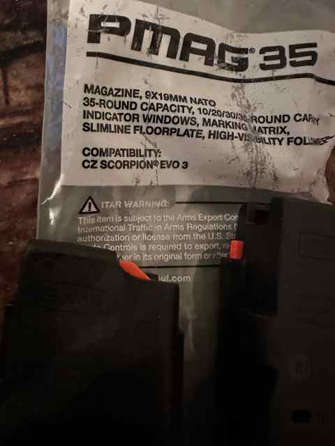 Magpul/CZ scorpion EVO magazines 
