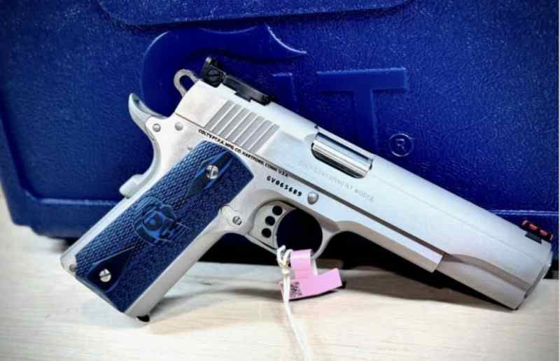 Colt Govt Model 1911 Pistol 38 SUPER Gold Scroll 